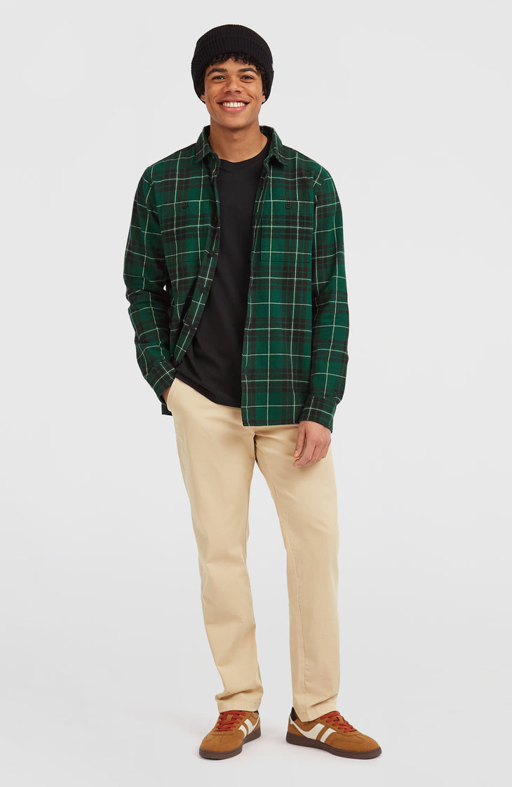 Must-Have flanellen overhemd | Green Flannel Check
