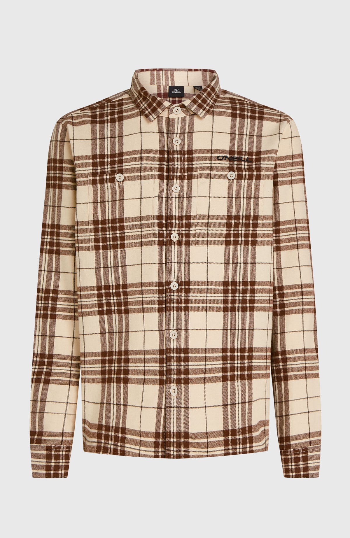 Must-Have flanellen overhemd | Beige Flannel Check