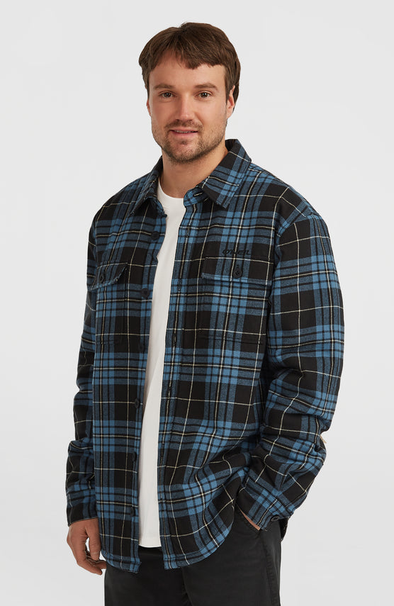 Must-Have overhemd met fleecevoering | Blue Flannel Check