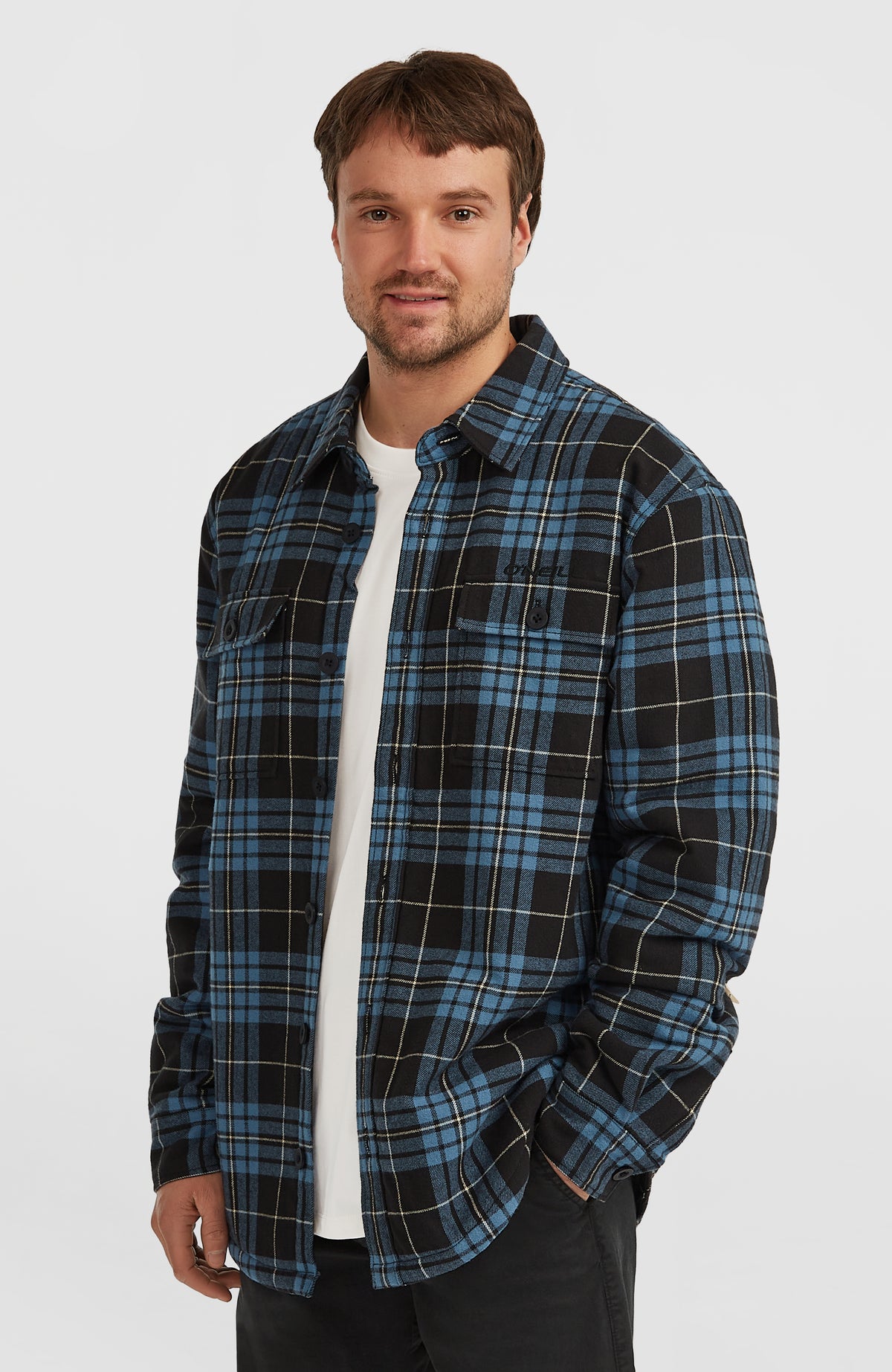 Must-Have overhemd met fleecevoering | Blue Flannel Check