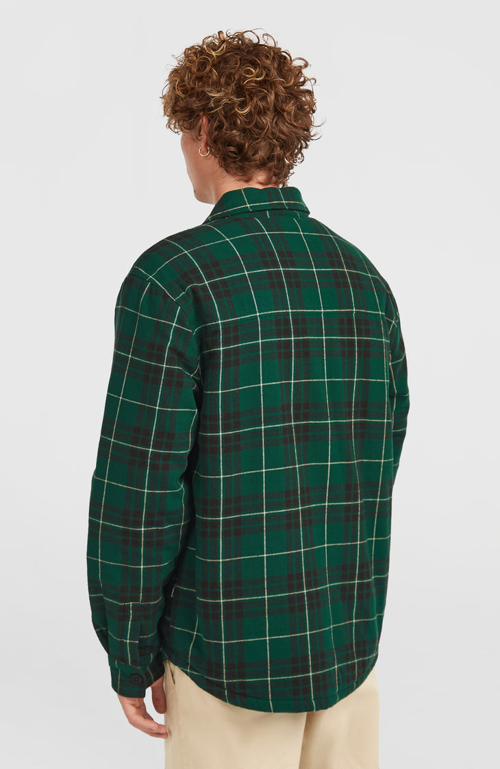 Must-Have overhemd met fleecevoering | Green Flannel Check
