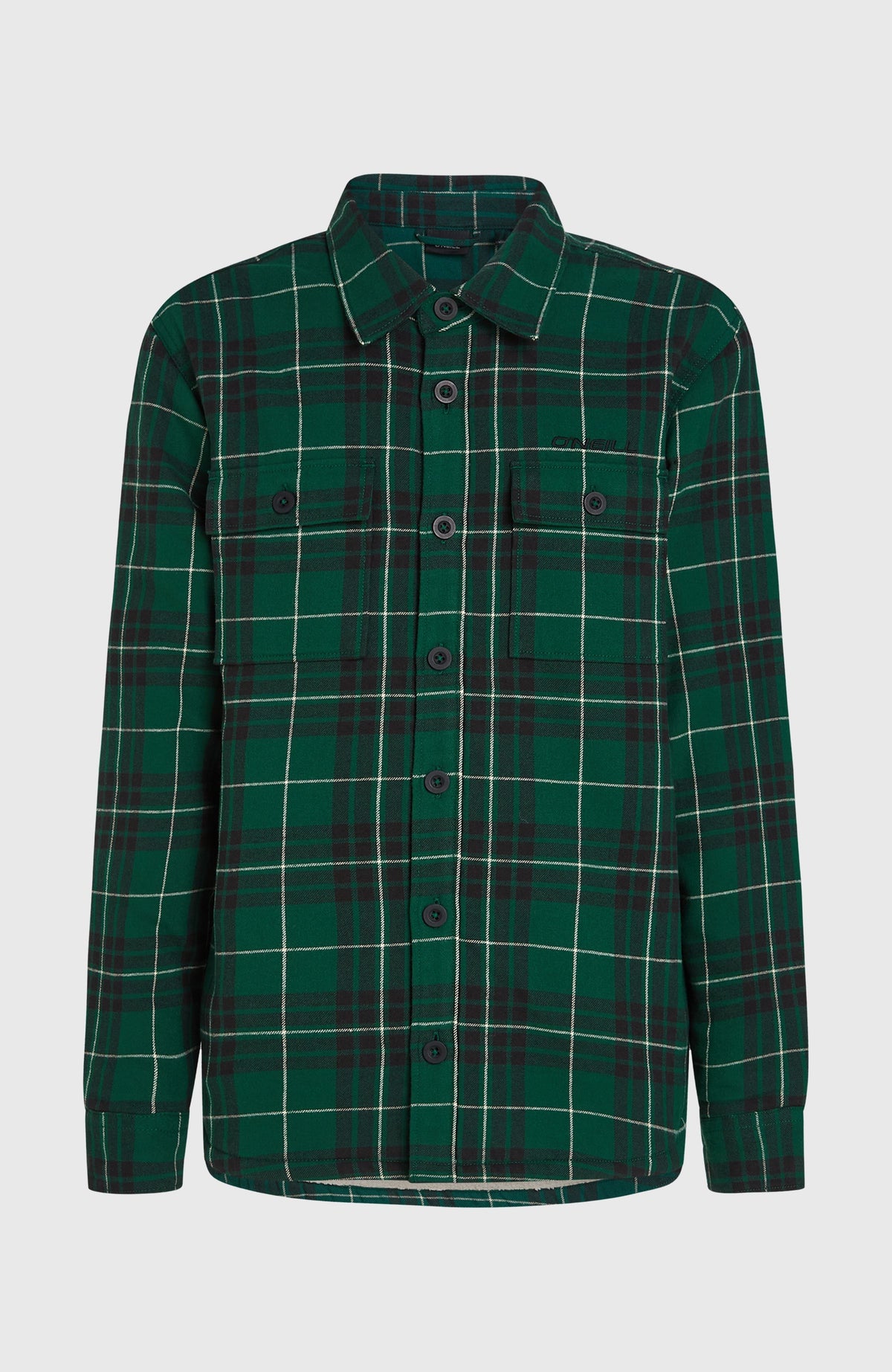 Must-Have overhemd met fleecevoering | Green Flannel Check