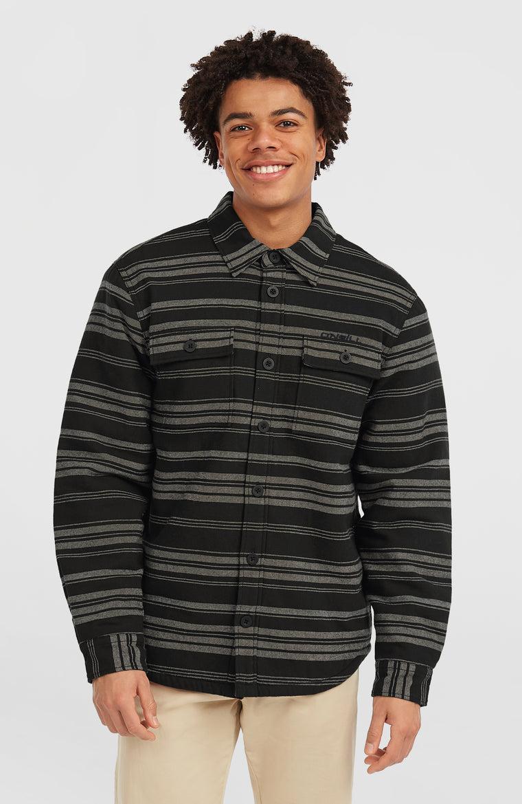 Must-Have overhemd met fleecevoering | Black Bavaro Must-Have overhemd met fleecevoering | Black Bavaro
