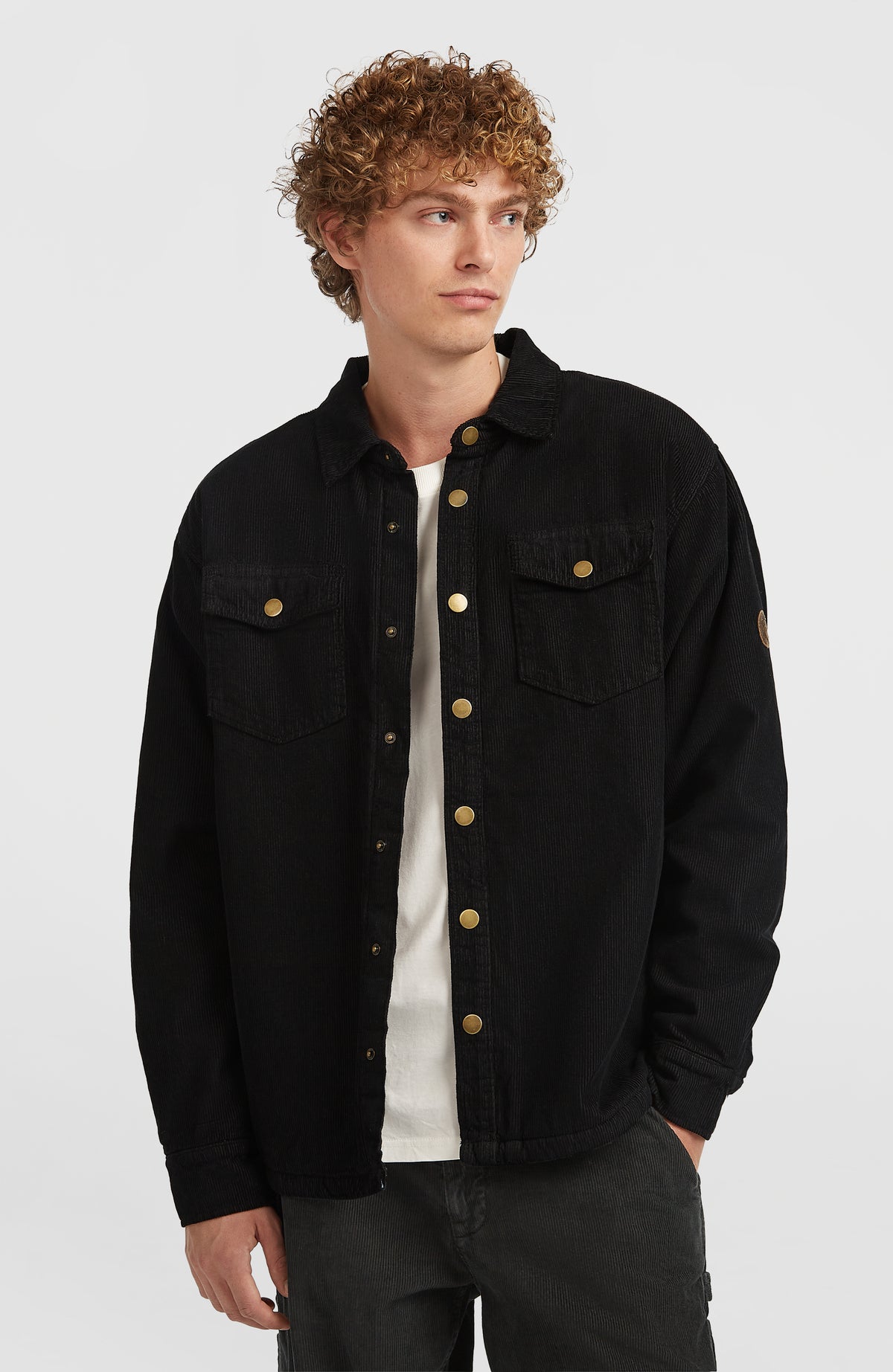 O'Riginals Corduroy overshirt met fleecevoering | Black Out