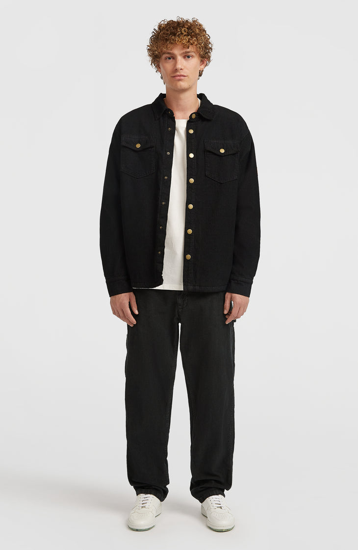 O'Riginals Corduroy overshirt met fleecevoering | Black Out