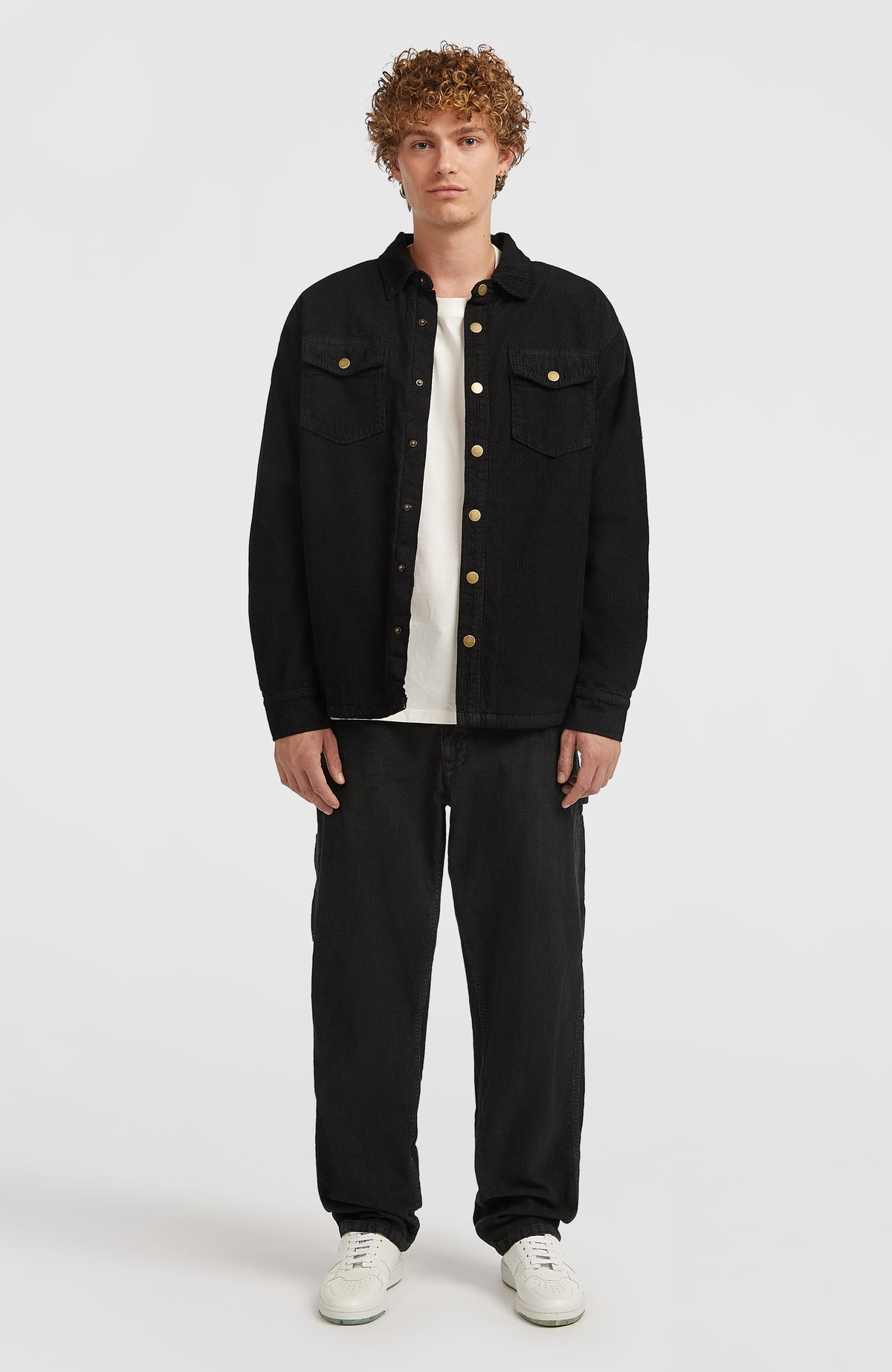 O'Riginals Corduroy overshirt met fleecevoering | Black Out
