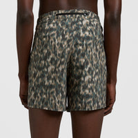 Packable All Over Print 15'' Hybrid Short | Green Minimal Camo