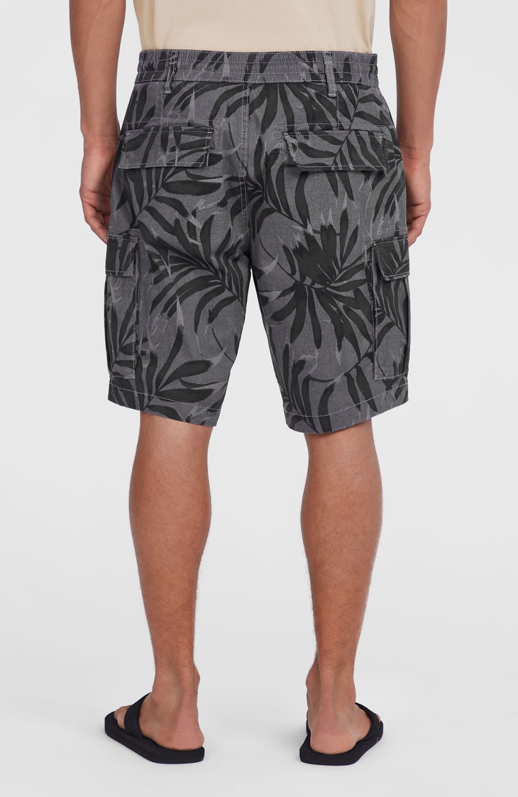 Essentials cargoshort | Black Dipped Leaves
