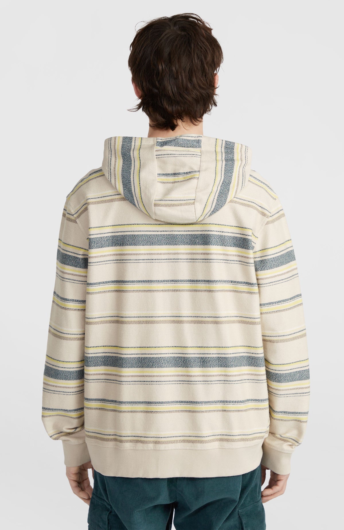 Bavaro capuchonvest met volledige rits | Grey Vintage Stripe
