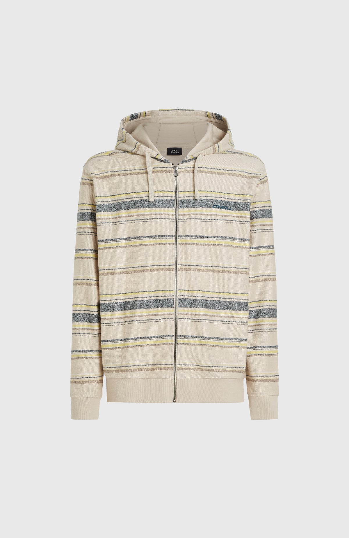 Bavaro capuchonvest met volledige rits | Grey Vintage Stripe