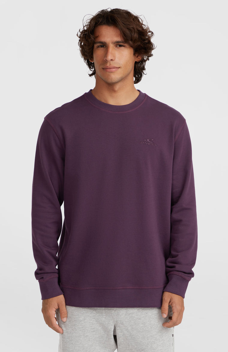 Small Logo Crew sweater | Aubergine Small Logo Crew sweater | Aubergine