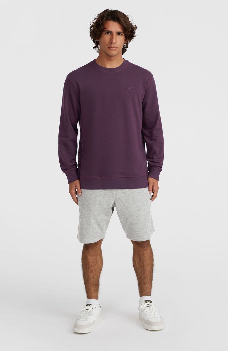 Small Logo Crew sweater | Aubergine