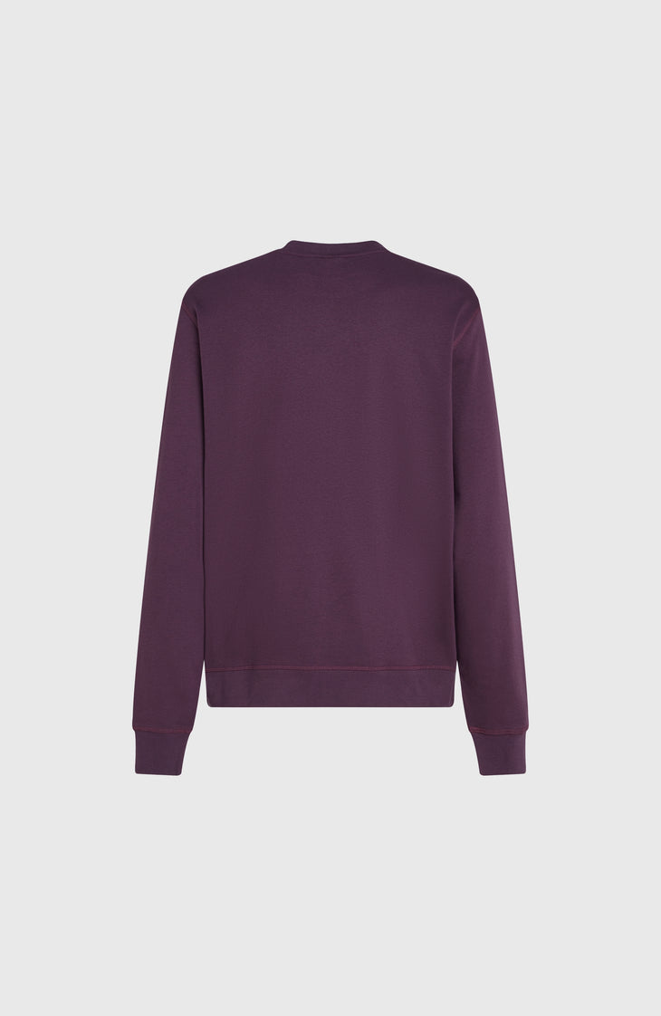 Small Logo Crew sweater | Aubergine