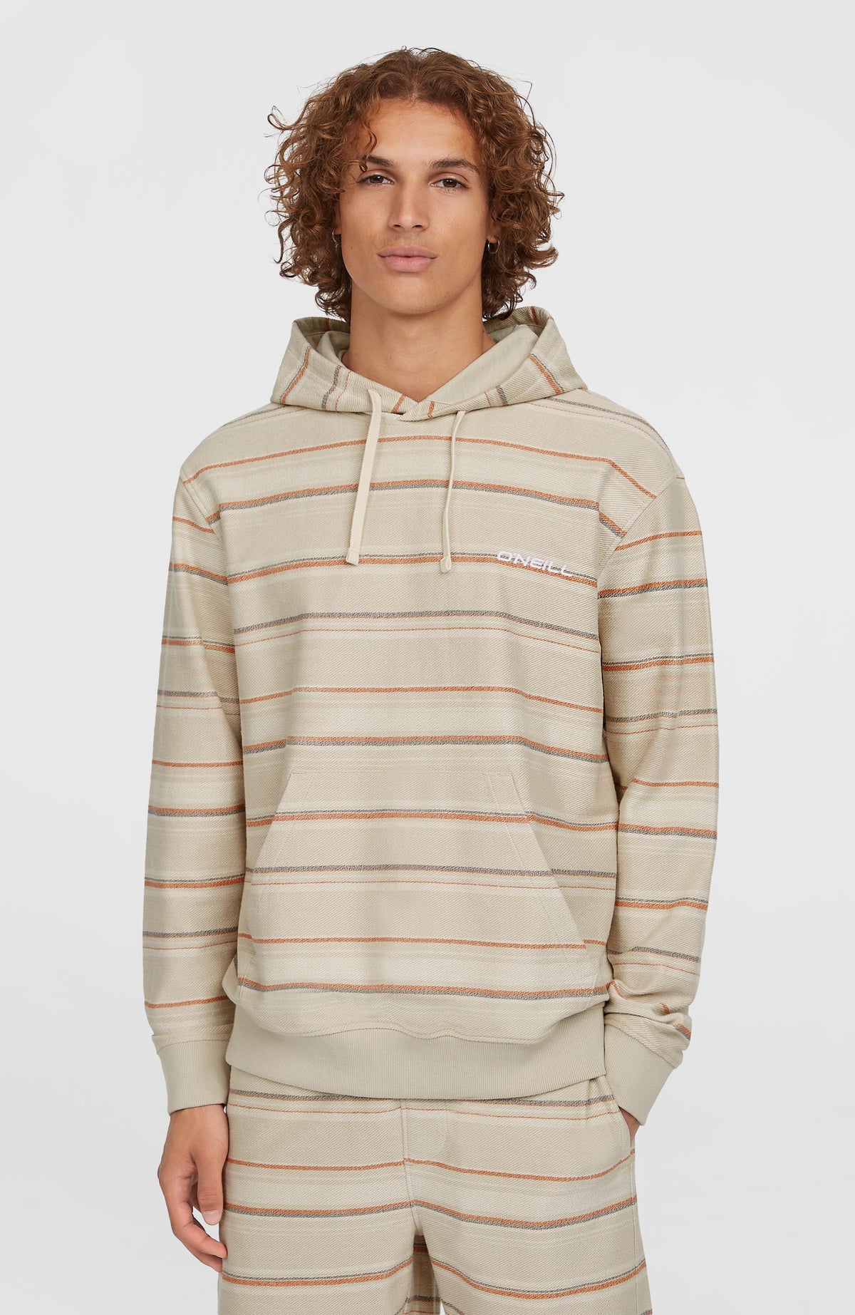 Bavaro hoodie | Beige/Orange Bavaro Stripe