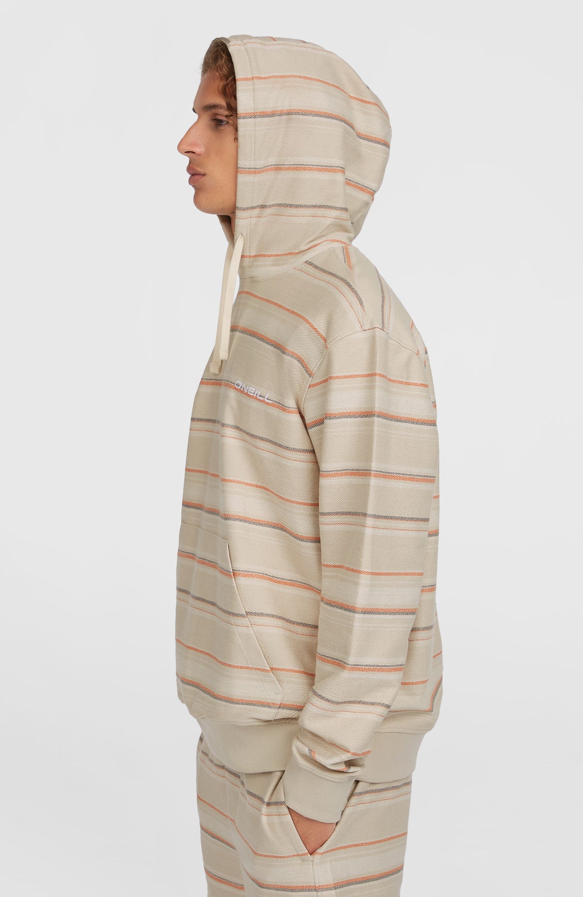 Bavaro hoodie | Beige/Orange Bavaro Stripe