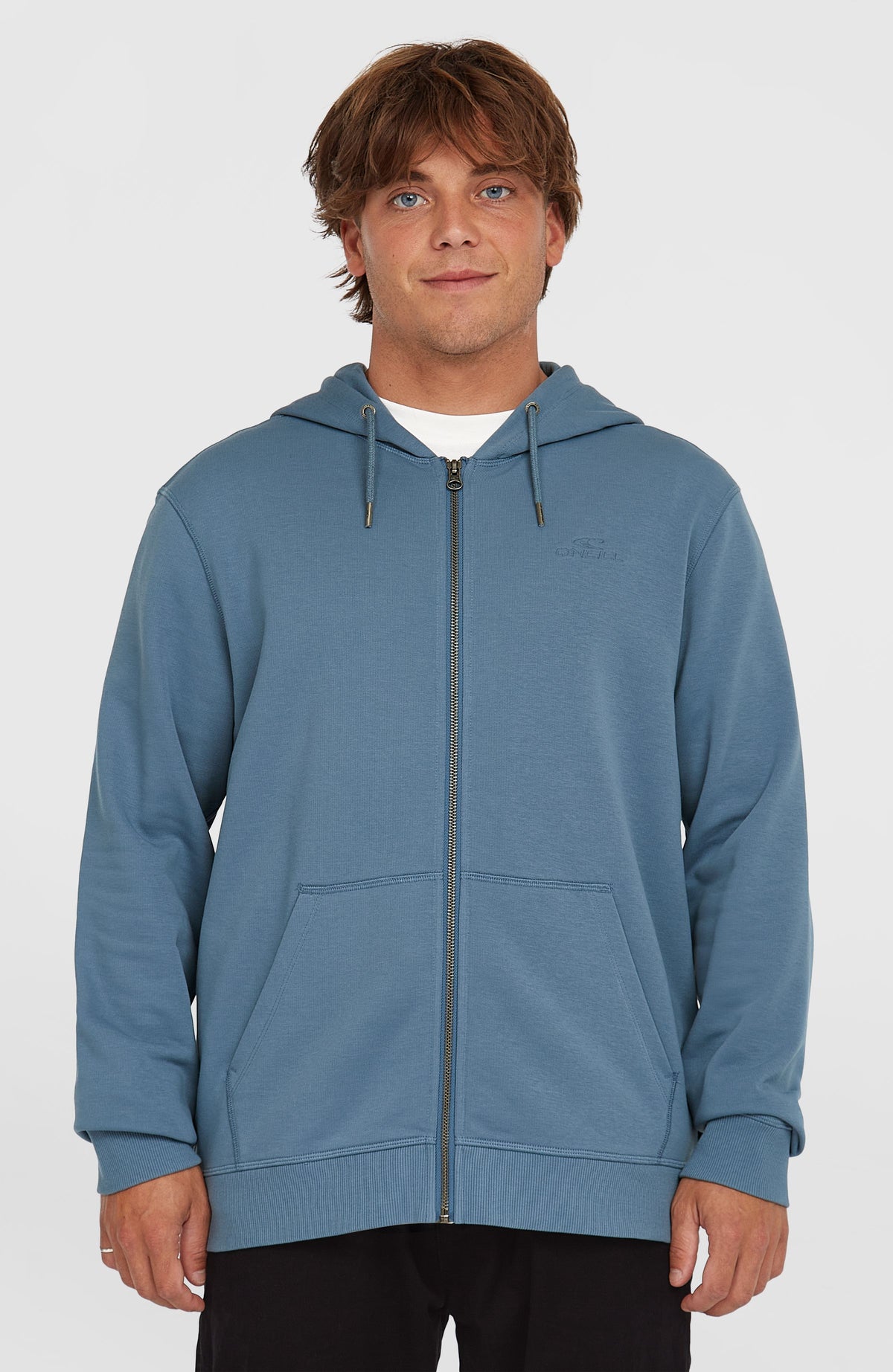 Small Logo capuchonvest met volledige rits | Copen Blue