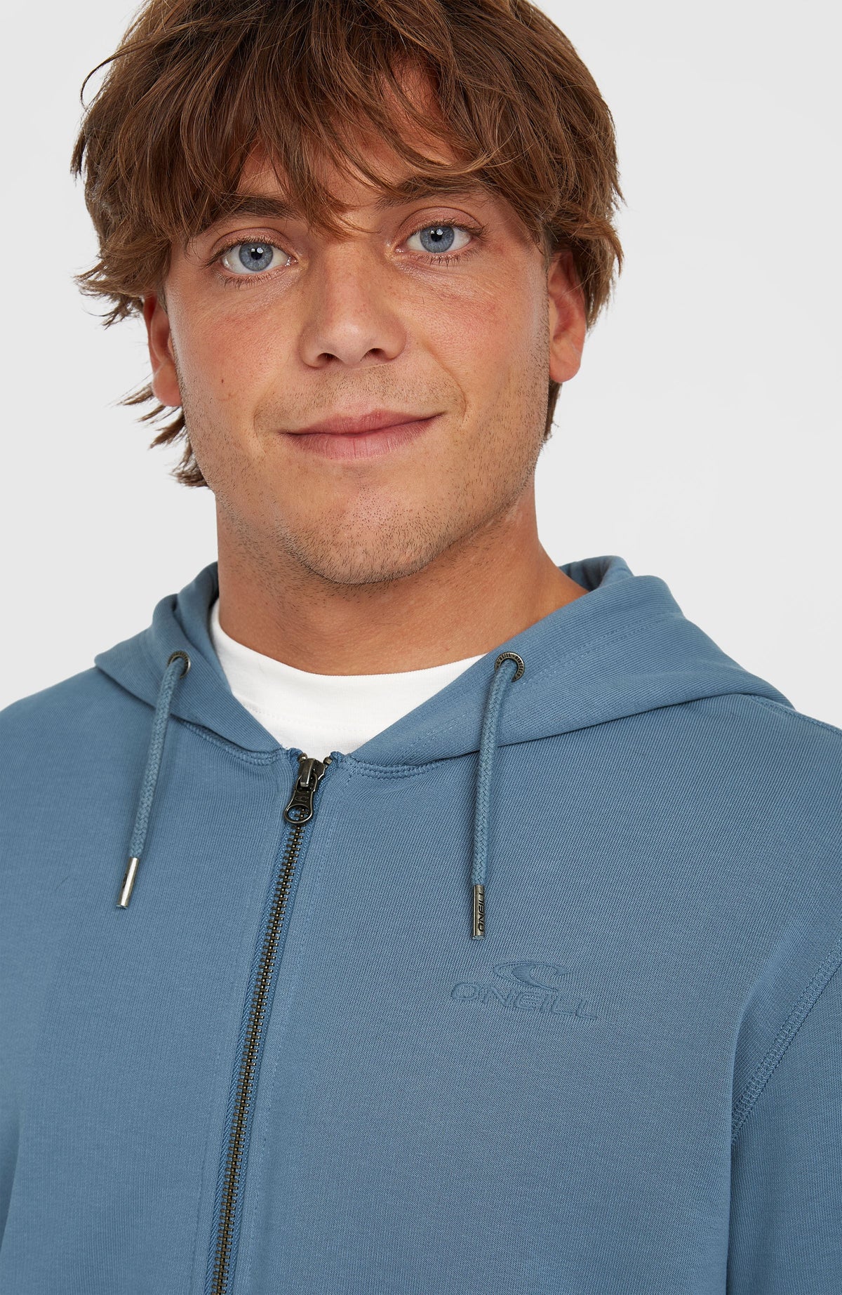 Small Logo capuchonvest met volledige rits | Copen Blue