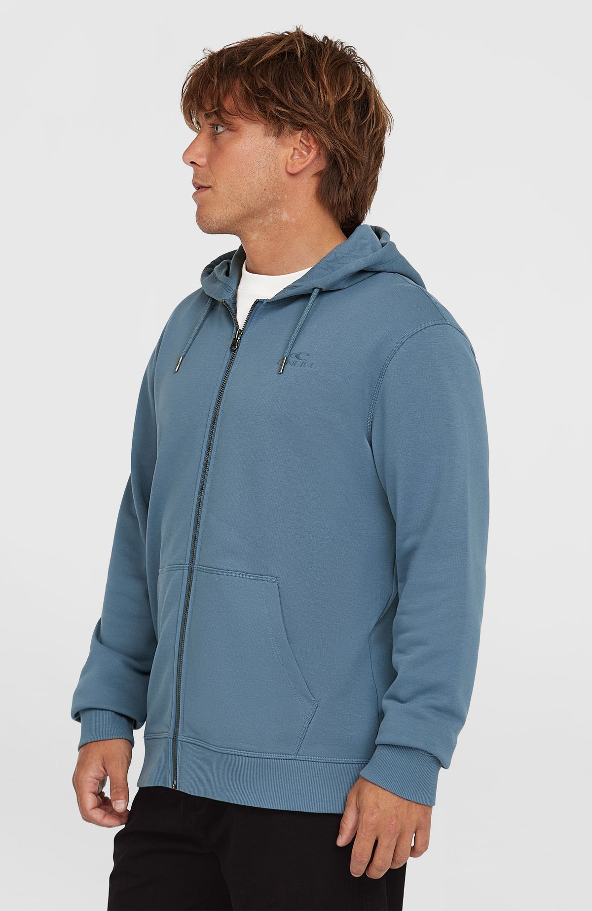 Small Logo capuchonvest met volledige rits | Copen Blue