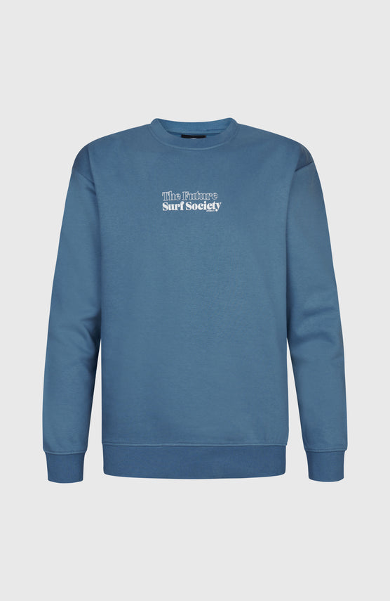 Future Surf Society Crew sweater | Copen Blue