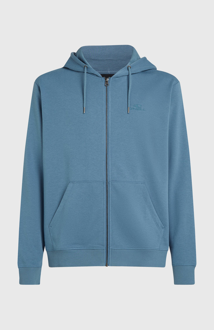 Small Logo hoodie met volledige rits | Mozart Blue