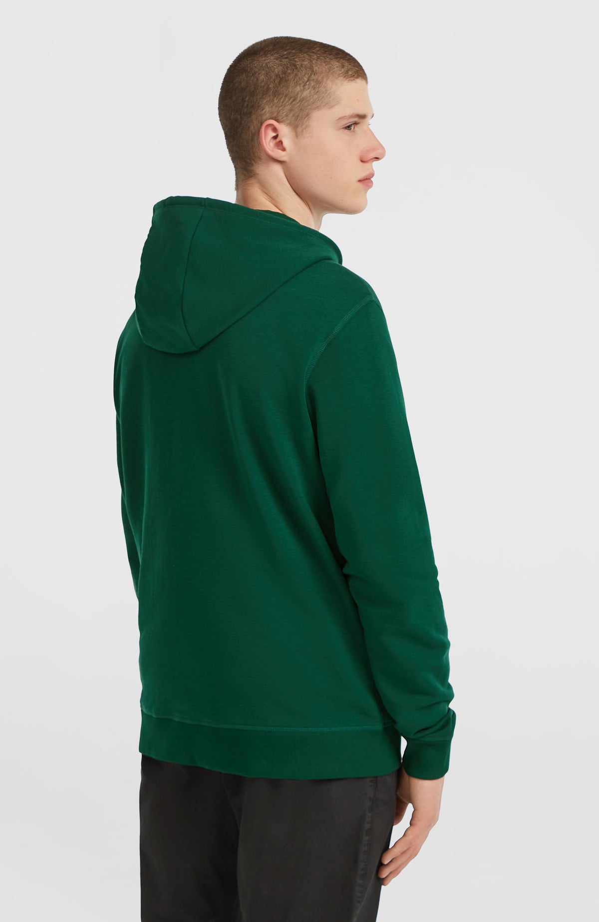 Small Logo hoodie met volledige rits | Emerald Envy