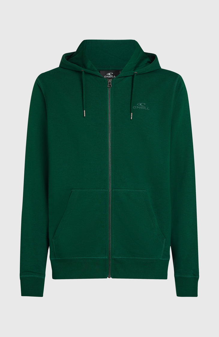 Small Logo hoodie met volledige rits | Emerald Envy
