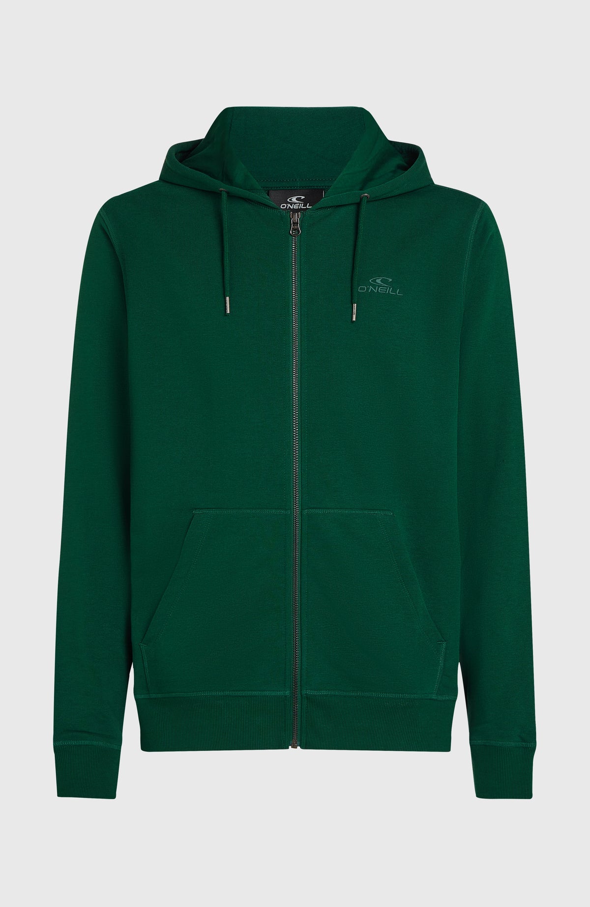 Small Logo hoodie met volledige rits | Emerald Envy