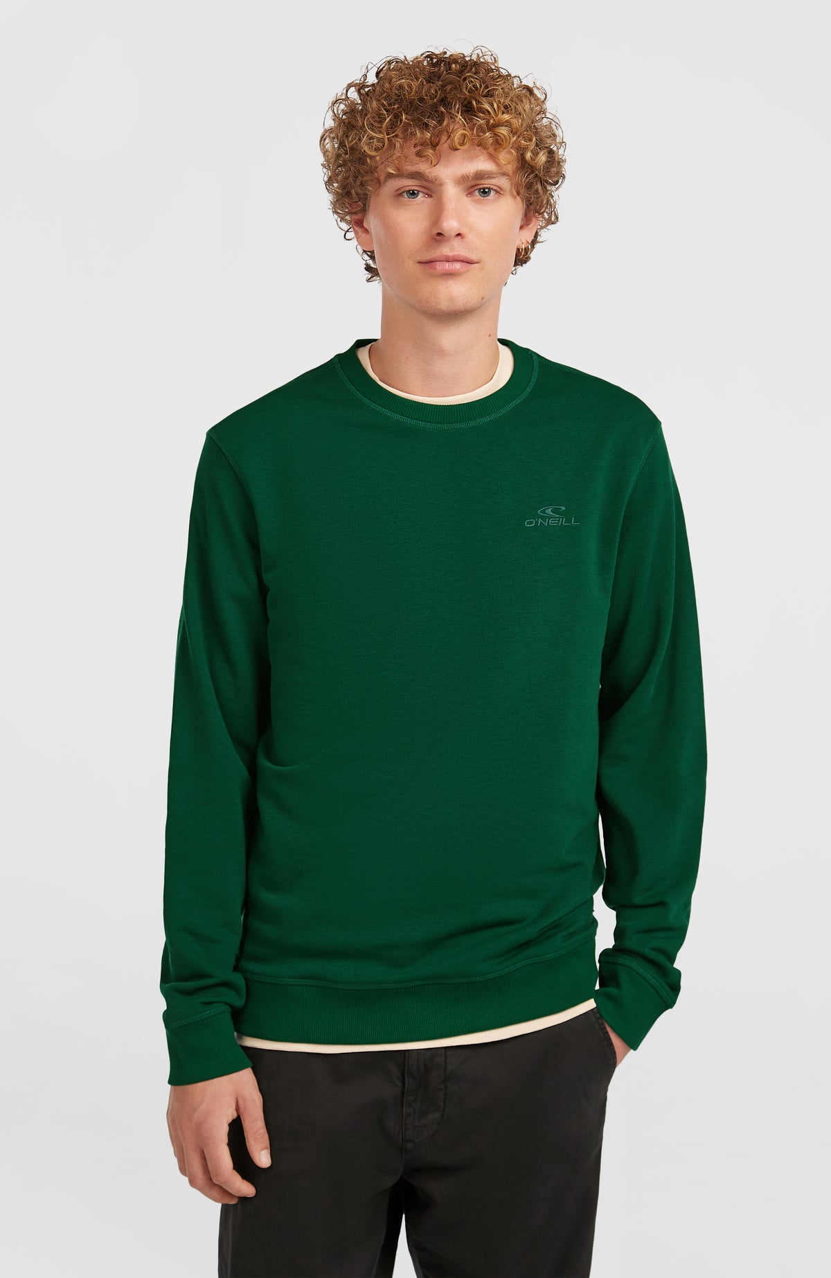 Small Logo Crew sweater | Emerald Envy
