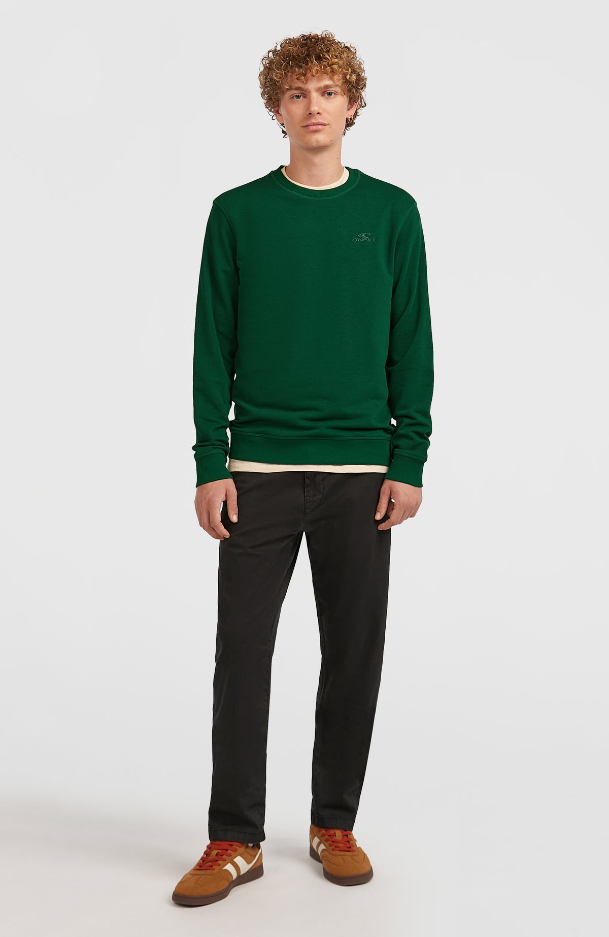 Small Logo Crew sweater | Emerald Envy