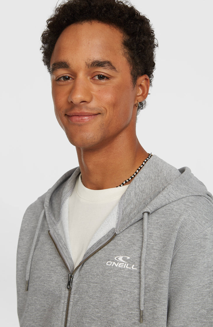 Small Logo hoodie met volledige rits | Silver Melee