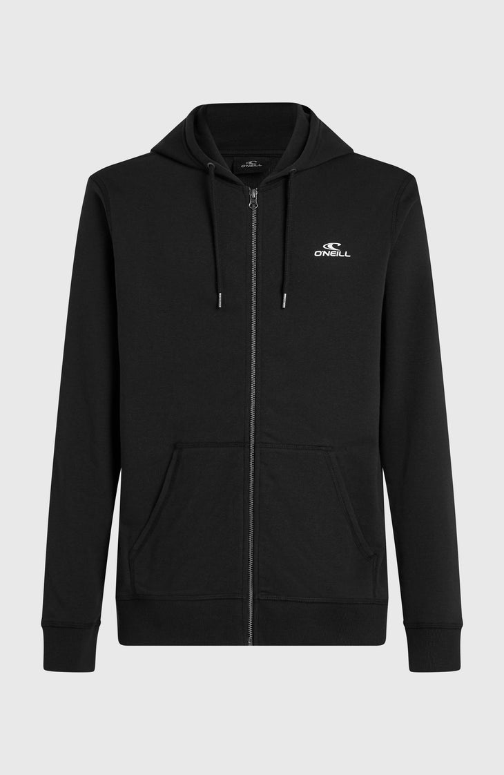 Small Logo hoodie met volledige rits | Black Out