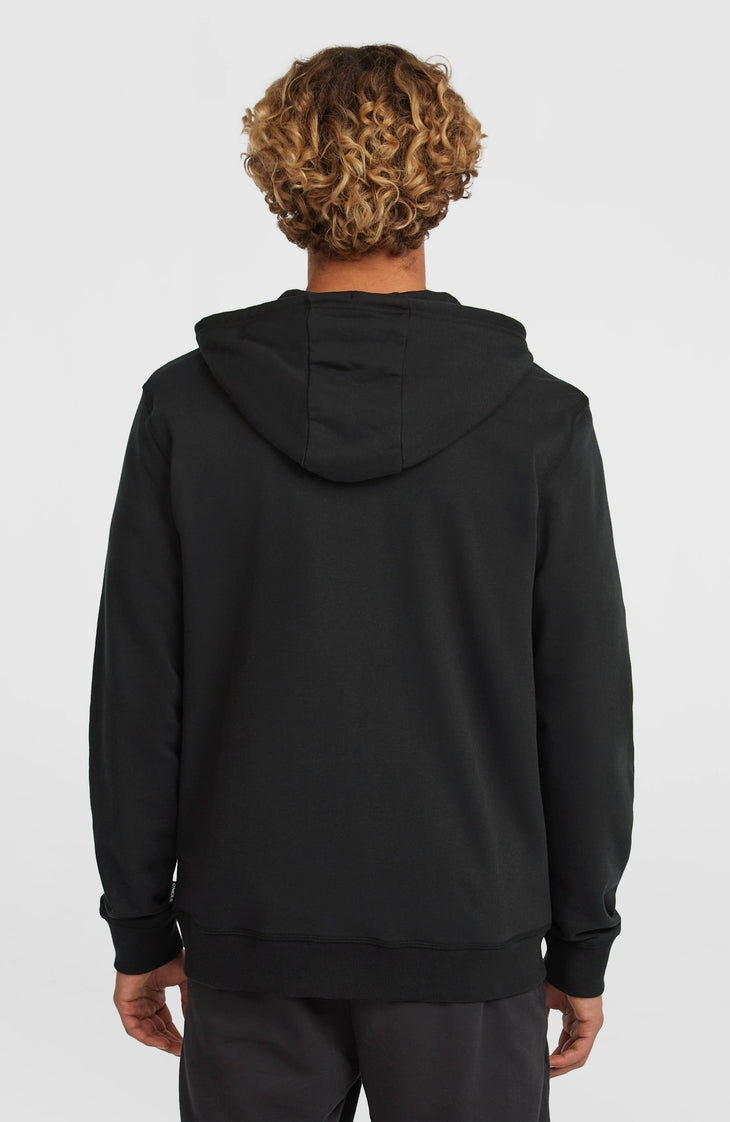 Small Logo hoodie met volledige rits | Black Out