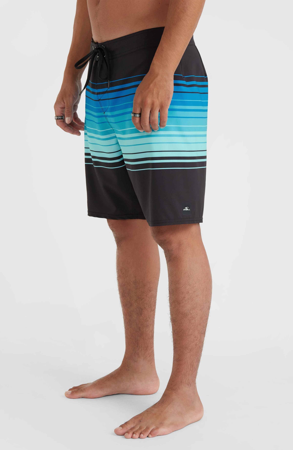 Hyperfreak Heat Stripe Line 19'' boardshort | Black Stripe Panel