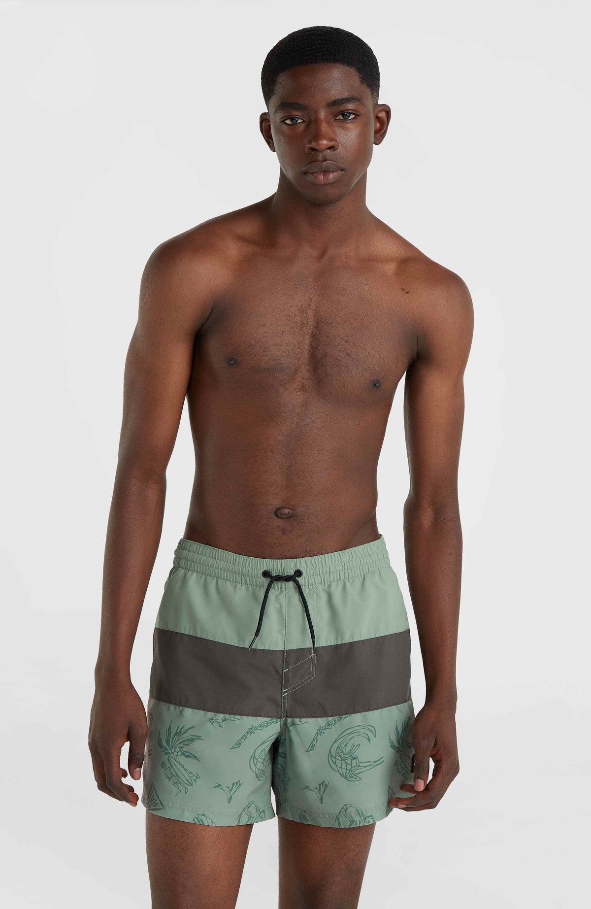 Mix and Match Cali Block 15'' zwembroek | Green Vintage Surfer