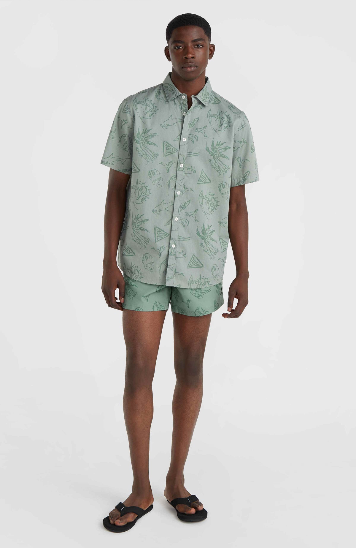 Mix and Match Cali Block 15'' zwembroek | Green Vintage Surfer
