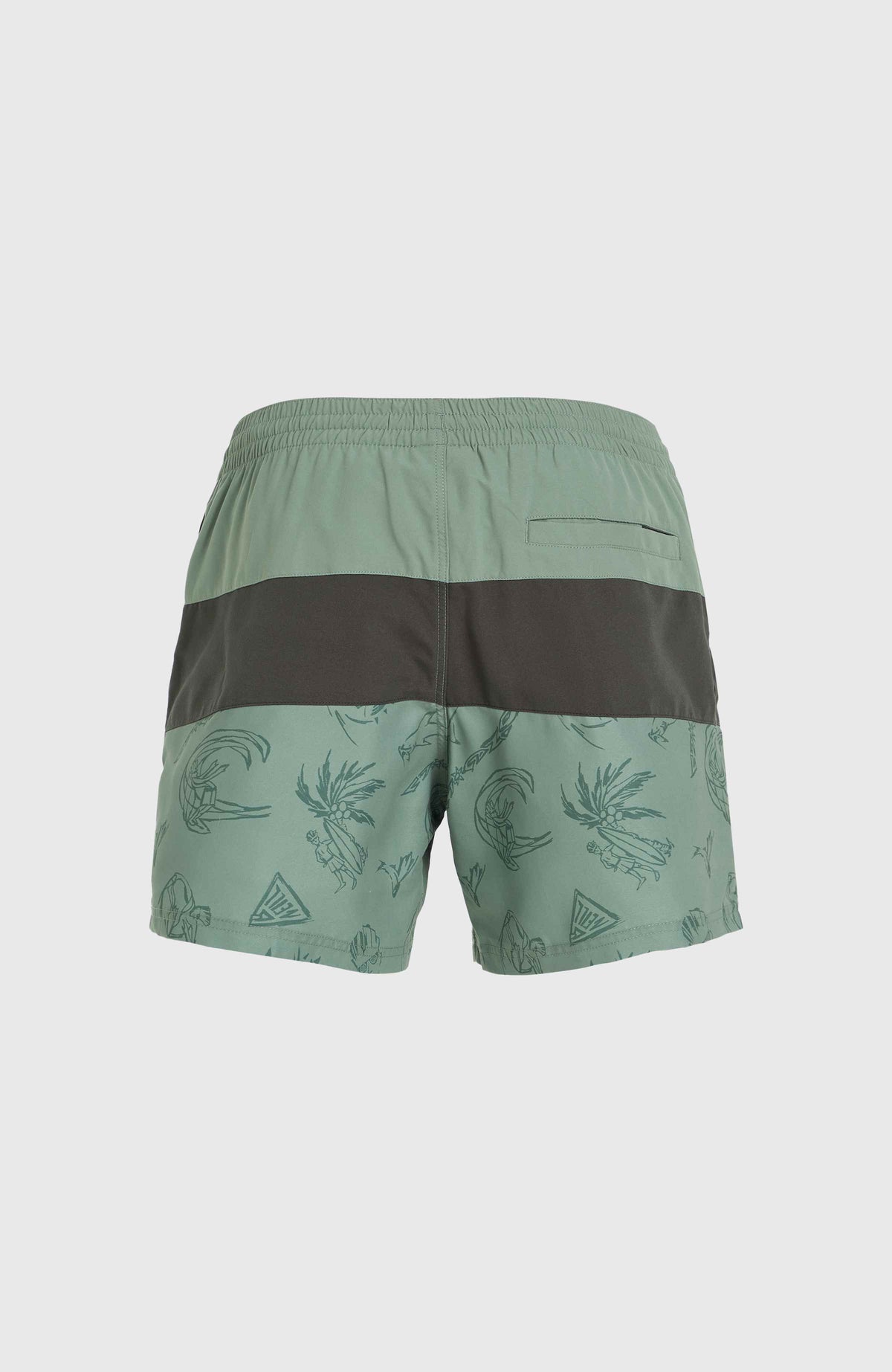 Mix and Match Cali Block 15'' zwembroek | Green Vintage Surfer