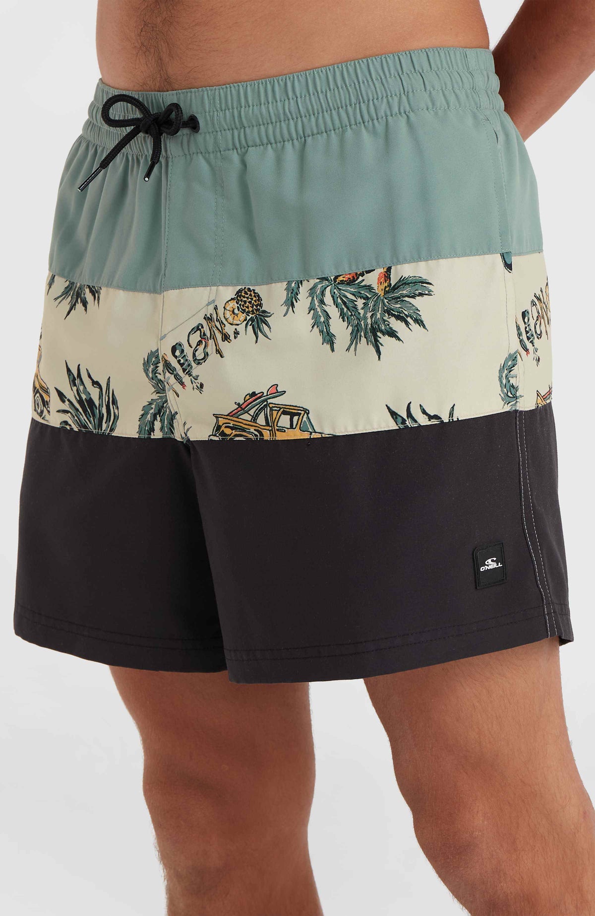 Mix and Match Cali Block 15'' zwembroek | Beige Venice Beach