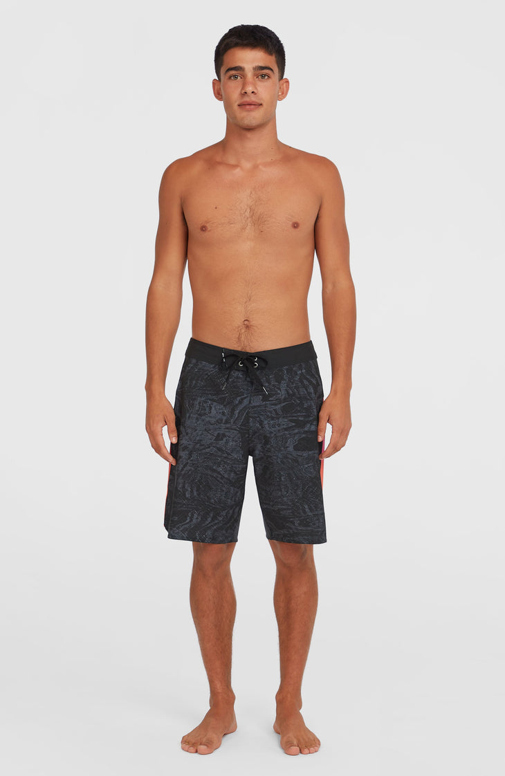 Hyperfreak Tech Panel 19'' boardshort | Black Pink/Orange Panel