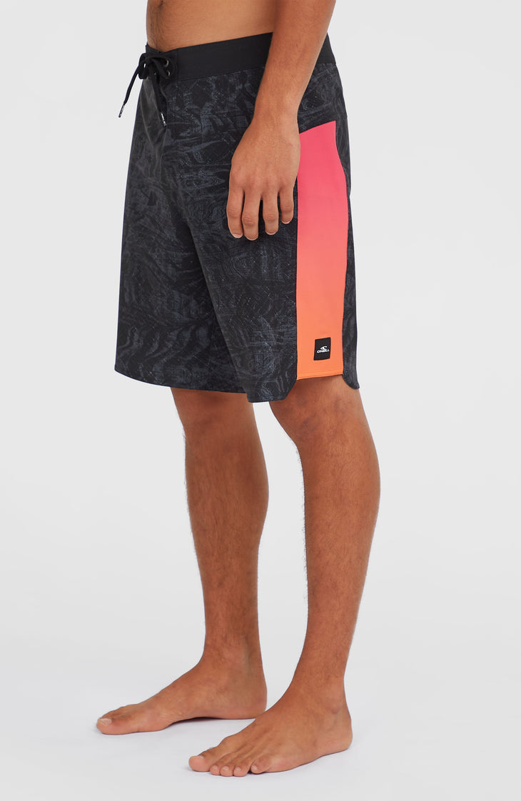 Hyperfreak Tech Panel 19'' boardshort | Black Pink/Orange Panel