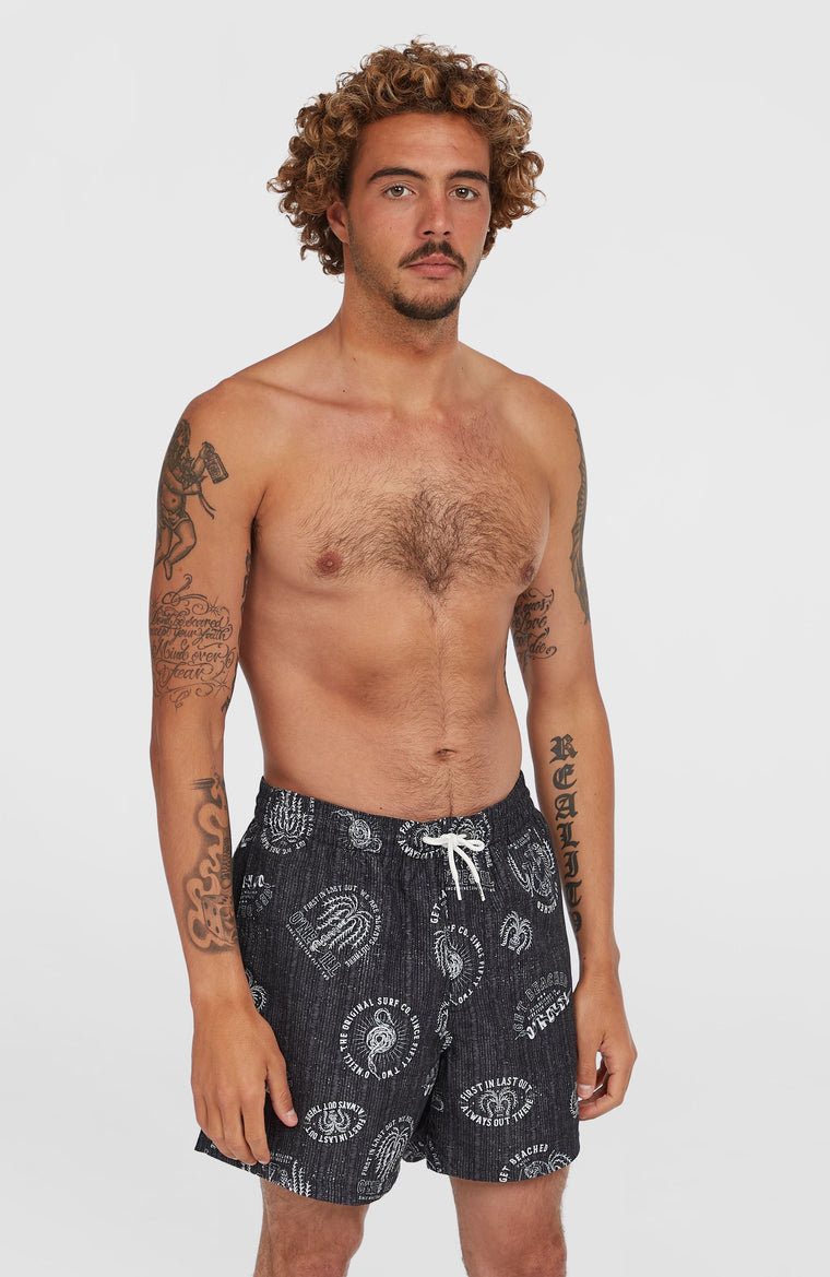 Cali Print 15'' zwembroek | Black Mystical Cali Print 15'' zwembroek | Black Mystical