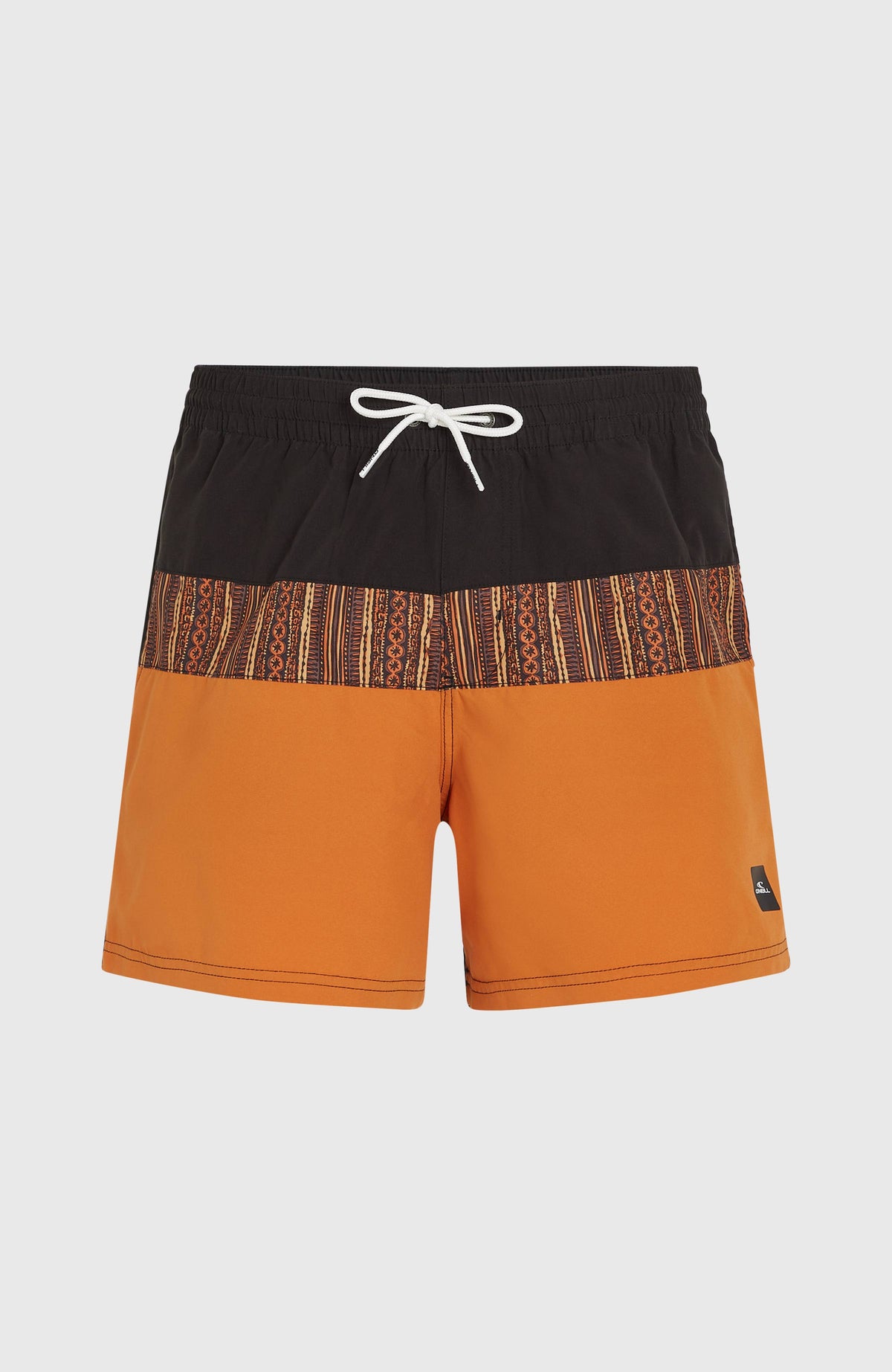 Cali Block 15'' zwembroek | Orange Pressed Lines