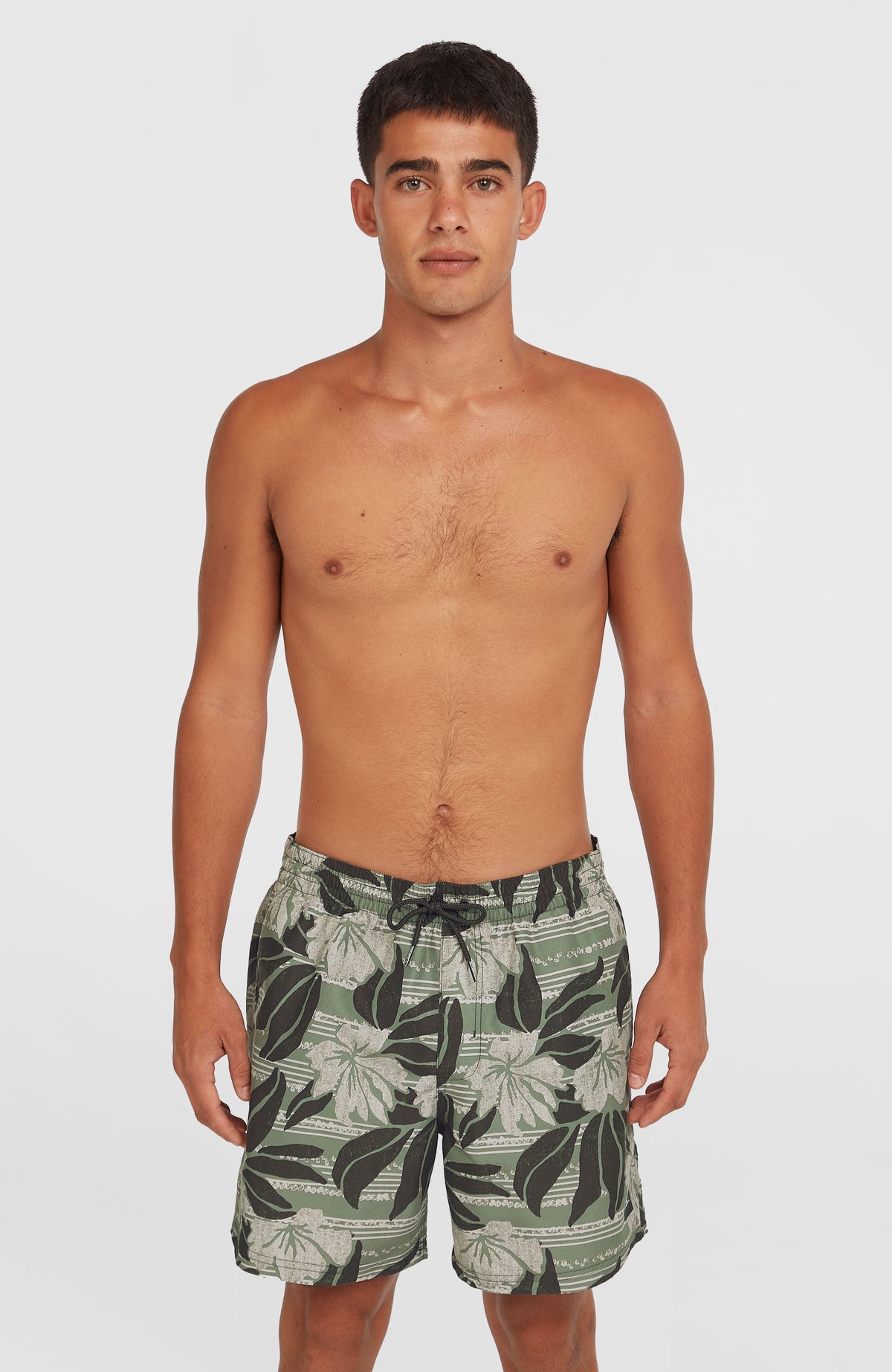 Cali Floral 16'' zwembroek | Green Dusty Flower