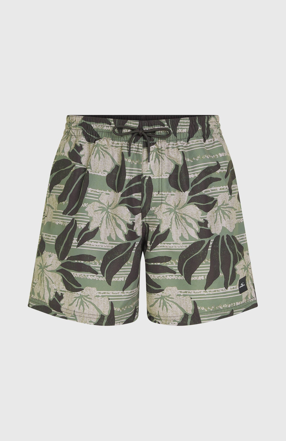 Cali Floral 16'' zwembroek | Green Dusty Flower