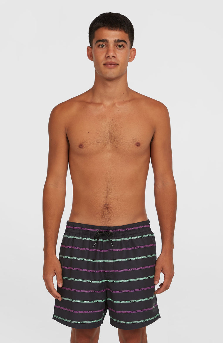 Cali First 15'' zwembroek | Black/Purple O'Neill Stripe Cali First 15'' zwembroek | Black/Purple O'Neill Stripe