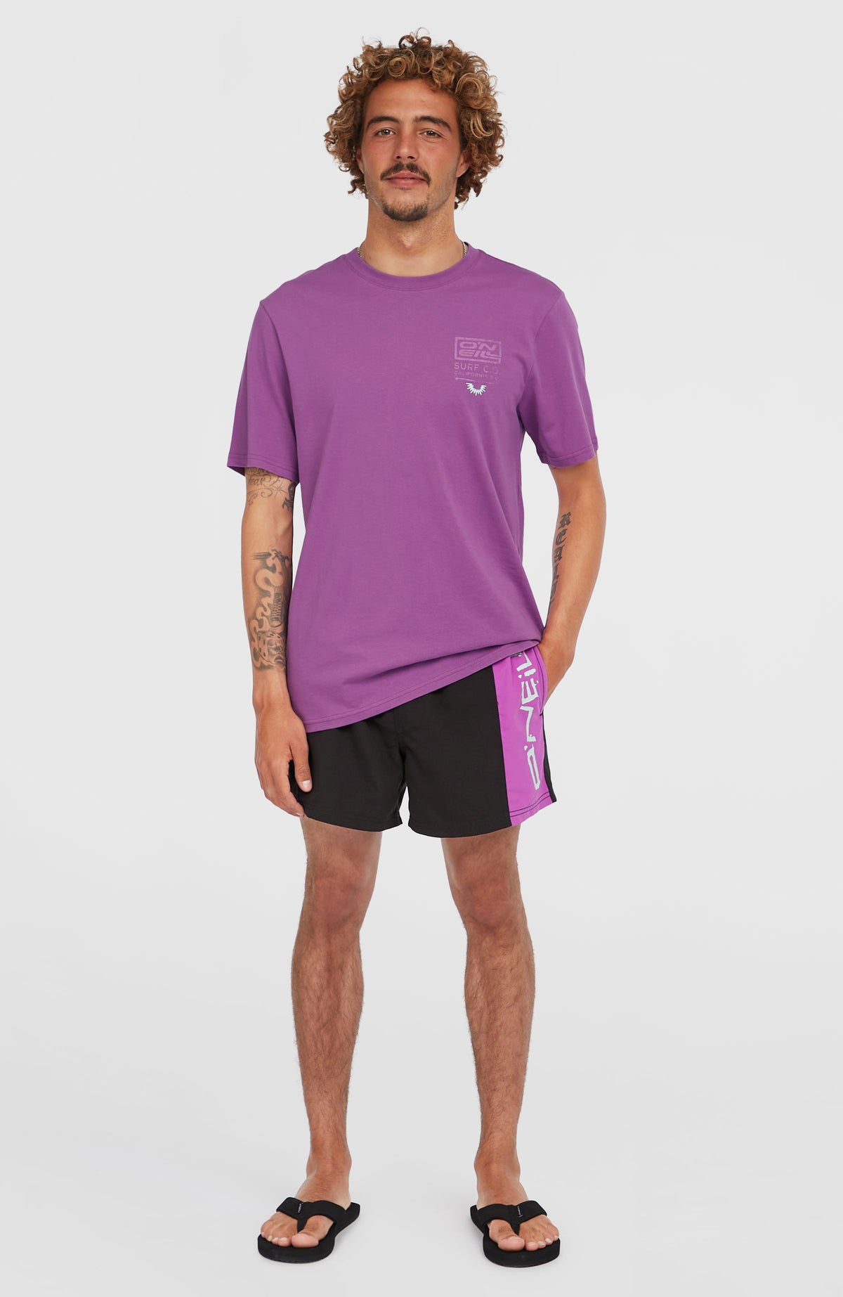 Retro 14'' zwembroek | Digitalis Colour Block