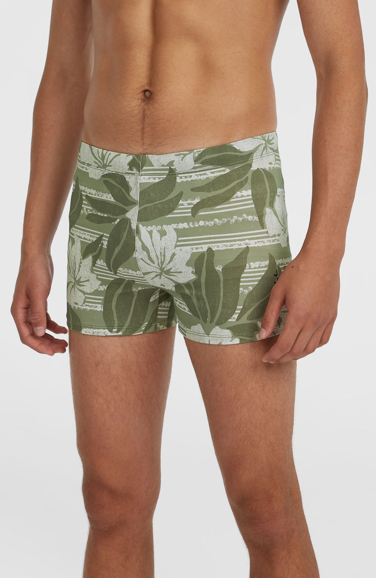 Essentials Floral zwemboxer | Green Tonal Dusty Flower Essentials Floral zwemboxer | Green Tonal Dusty Flower