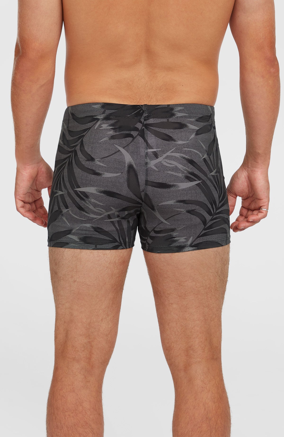 Essentials Floral zwemboxer | Black Dipped Leaves