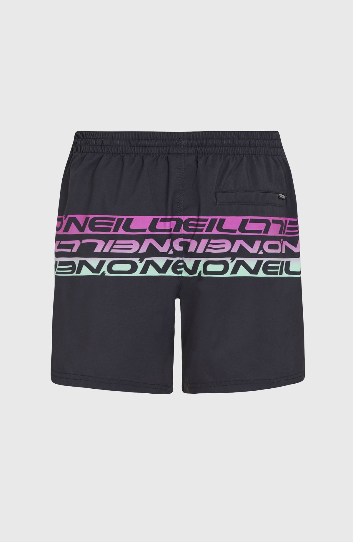 Cali Stripe 16'' zwembroek | Black/Purple Upside Down Clean
