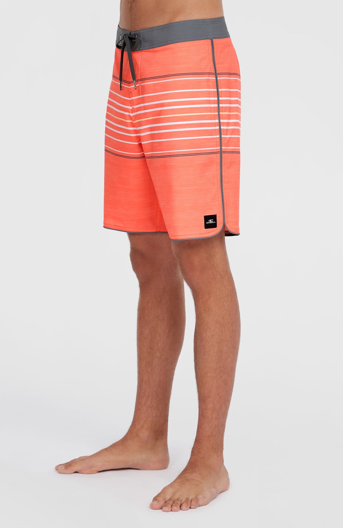 Hyperfreak Heat Stripe Scallop 18'' boardshort | Peach Echo Heat Stripe