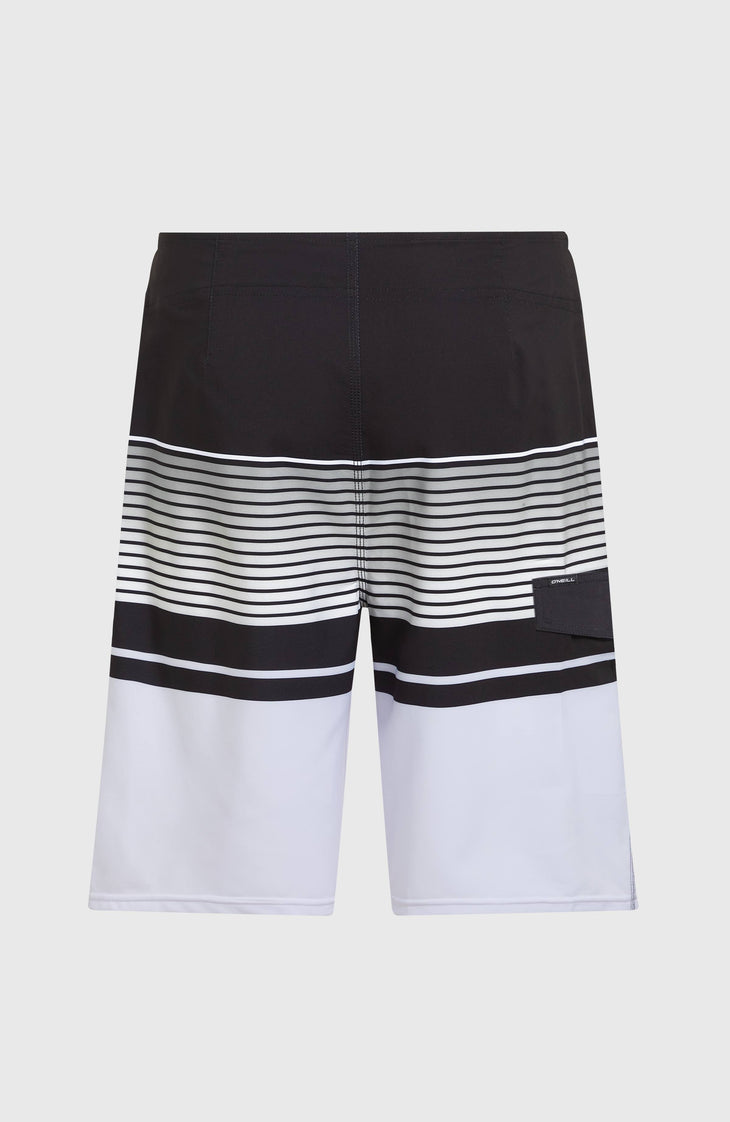 Lennox Stripe 21" boardshort | White Lennox Stripe